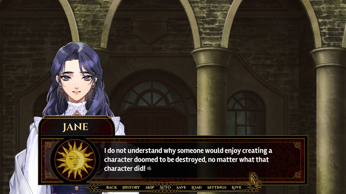 Local villainess asks existential questions about her existence; authors working on upcoming Kickstarter & demo respond with more bad endings.

Check out  Save the Villainess, our otome isekai rpg. L👇nks.

#screenshotsaturday #otome #visualnovel #interactivefiction #villainess