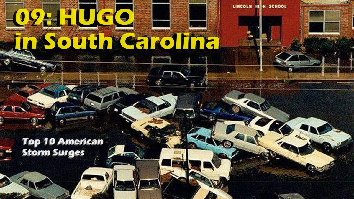 Next on the list of Top 10 American Storm Surges Since 1900... No. 9: Hurricane HUGO | 22 September 1989 | South Carolina HUGO was a big, fat 'truck tire' of a Cat 4 that rammed South Carolina with tremendous force. The storm made landfall very near Charleston, giving it the…