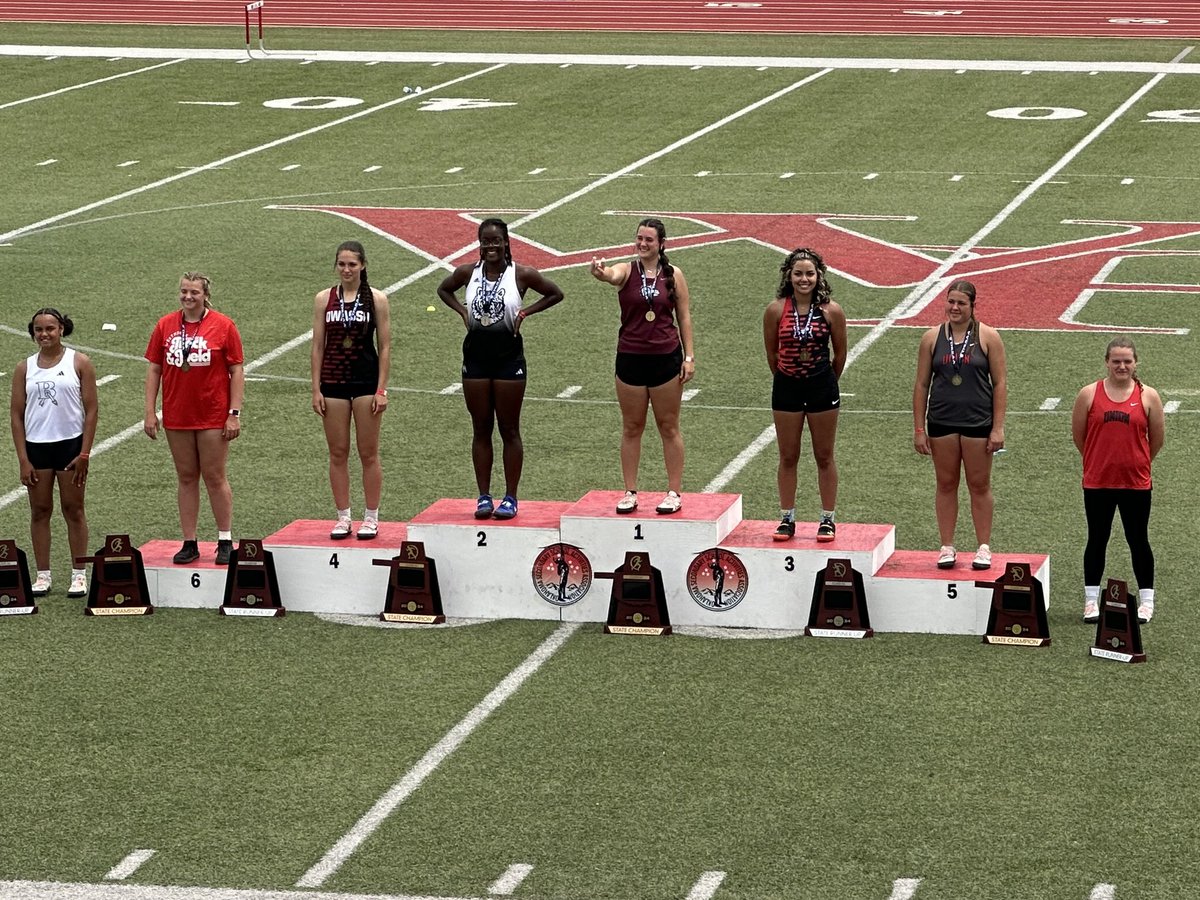 Onna McElroy finished 3rd at State in the discus! Great job Onna! #GoBroncos #Horsepower @MustangSchools @MHS_Broncos @MHStheStable @BroncoTrack