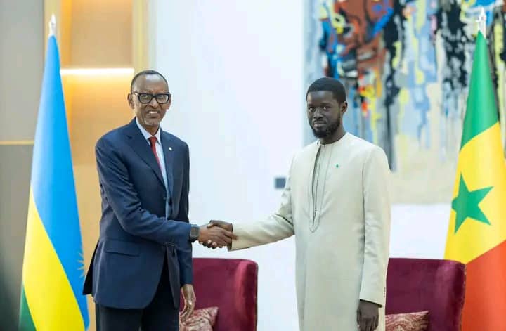 President Kagame has arrived in Dakar where he is received by President Bassirou Diomaye Faye and members of the cabinet. Source: @UrugwiroVillage