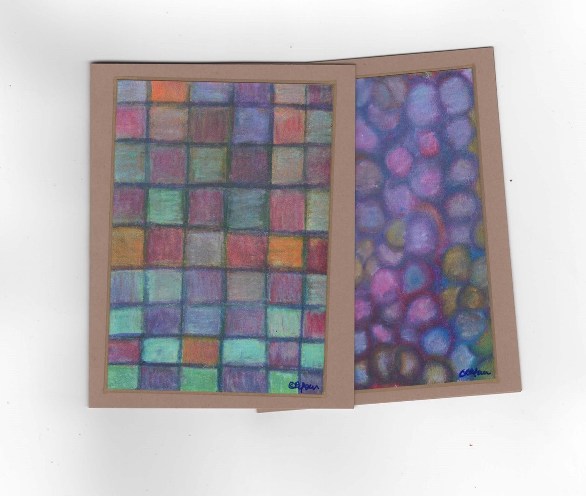 Abstract Art Note Cards, Blank Cards, Folded Greeting Cards Set of 6 tuppu.net/da6884ce #Etsy #noteworthycrafts #FoldedCards