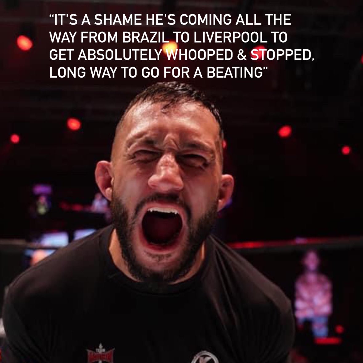“It's a shame he's coming all the way from Brazil to Liverpool to get absolutely whooped &amp; stopped, long way to go for a beating” @chrisstringermma