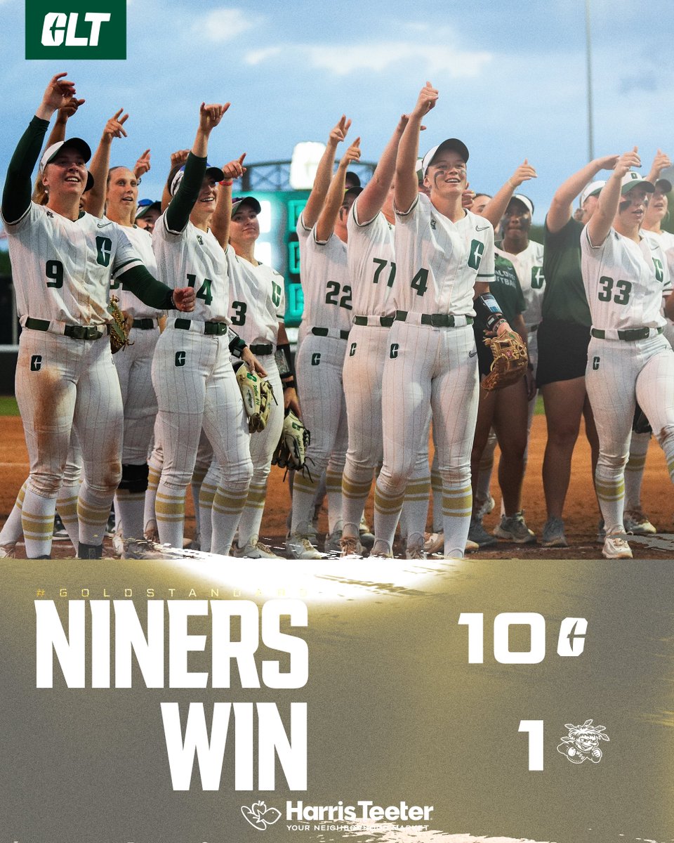 NINERS WIN!! First Conference Tournament Championship in program history! Award Ceremony: tinyurl.com/2dypsfcs #GoldStandard⛏️