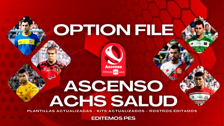 🇨🇱 DISPONIBLE el Option File Ascenso Clínicas ACHS Salud 2024 V1 🇨🇱 ✅ Apariencias y Juveniles agregados. ✅ Fichajes Actualizados ✅ Kits actualizados temporada 24/25 ✅ Equipos agregados (Deportes Limache y Fernández Vial) ✅ Y mucho más Más detalles: editemospes.com/2021/option-fi…