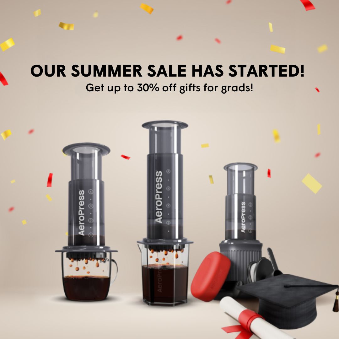 OUR SUMMER SALE HAS OFFICIALLY STARTED! ☕️⁠ ⁠ Use the code SUMMMER20 for 20% off the Original and GO and SUMMER30 for 30% off the XL.⁠ ⁠ Ends 5/25 - shop now at aeropress.com⁠ ⁠ #aeropress⁠ #findyourinnerbrew⁠ #coffeeeverywhere