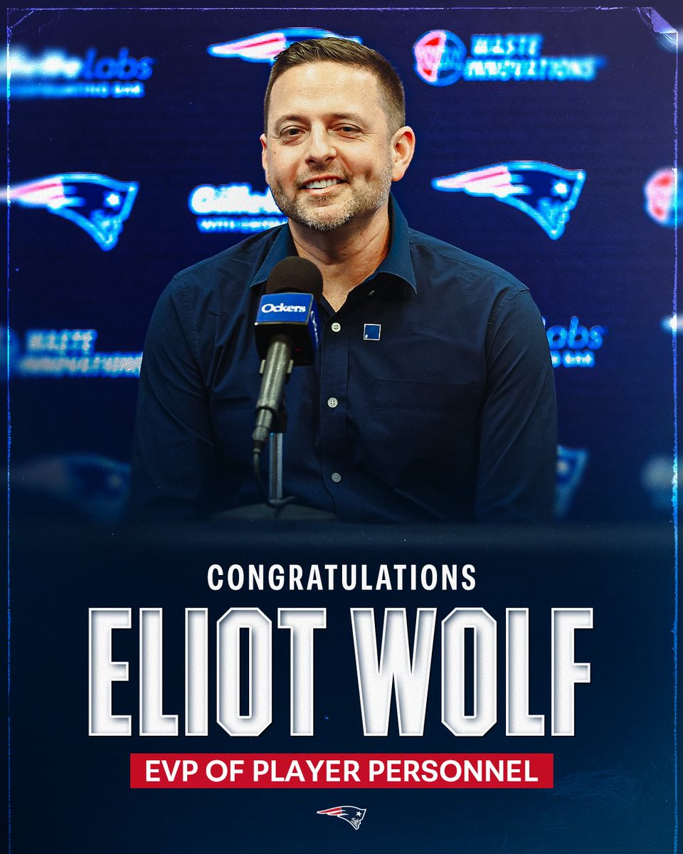 Eliot Wolf named Executive Vice President of Player Personnel: bit.ly/44zpFFP
