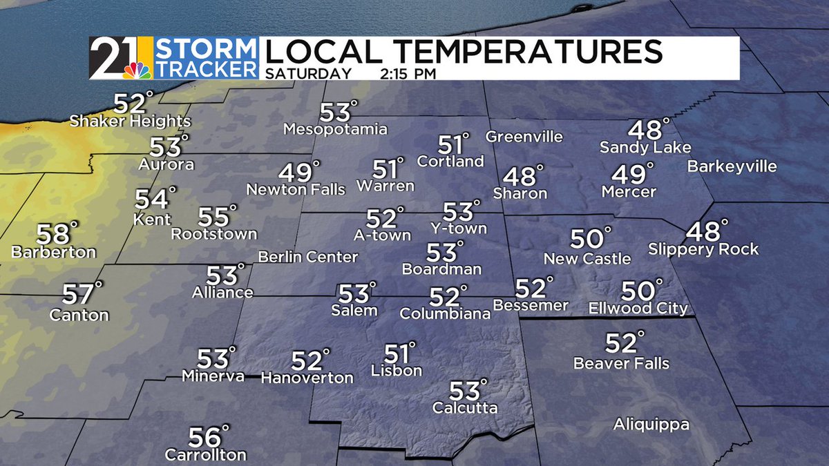 A look at current temperatures across the area. #ohwx #pawx #Youngstown