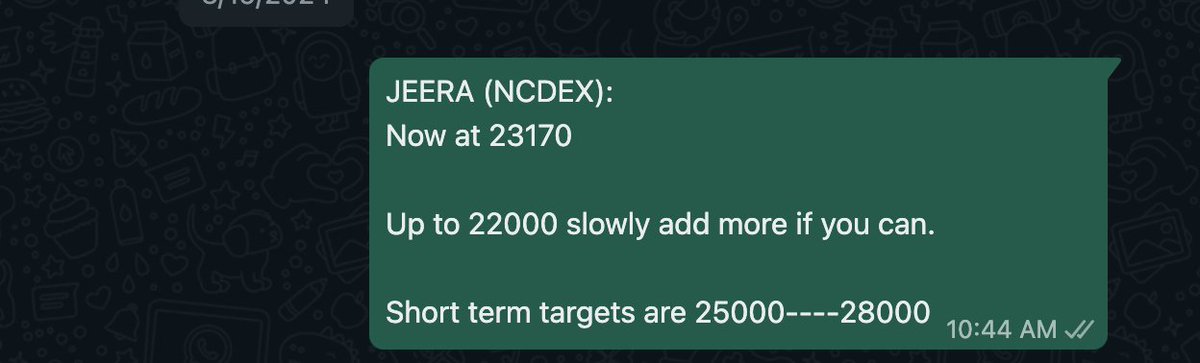 #JEERA #NCDEX 
From 22000 to 26000+++

All profits booked.

Will it kiss 28000---30000???