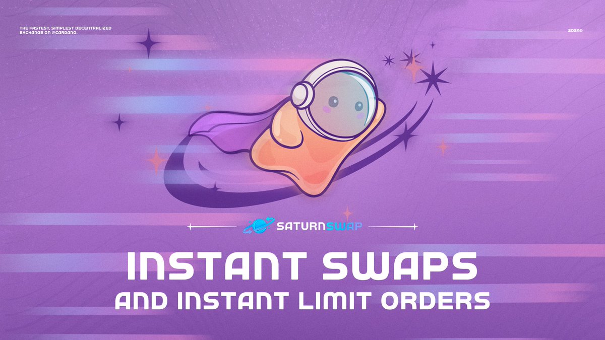Instant Swaps and Instant Limit Orders 🪐 Most of you know of instant swaps, and now we've got instant limit orders! 💨 Saturn Swap users won't wait endlessly for their swaps or limit orders to get completed. Oh, also! Say 'hello' to one of our (many) mascots 👋