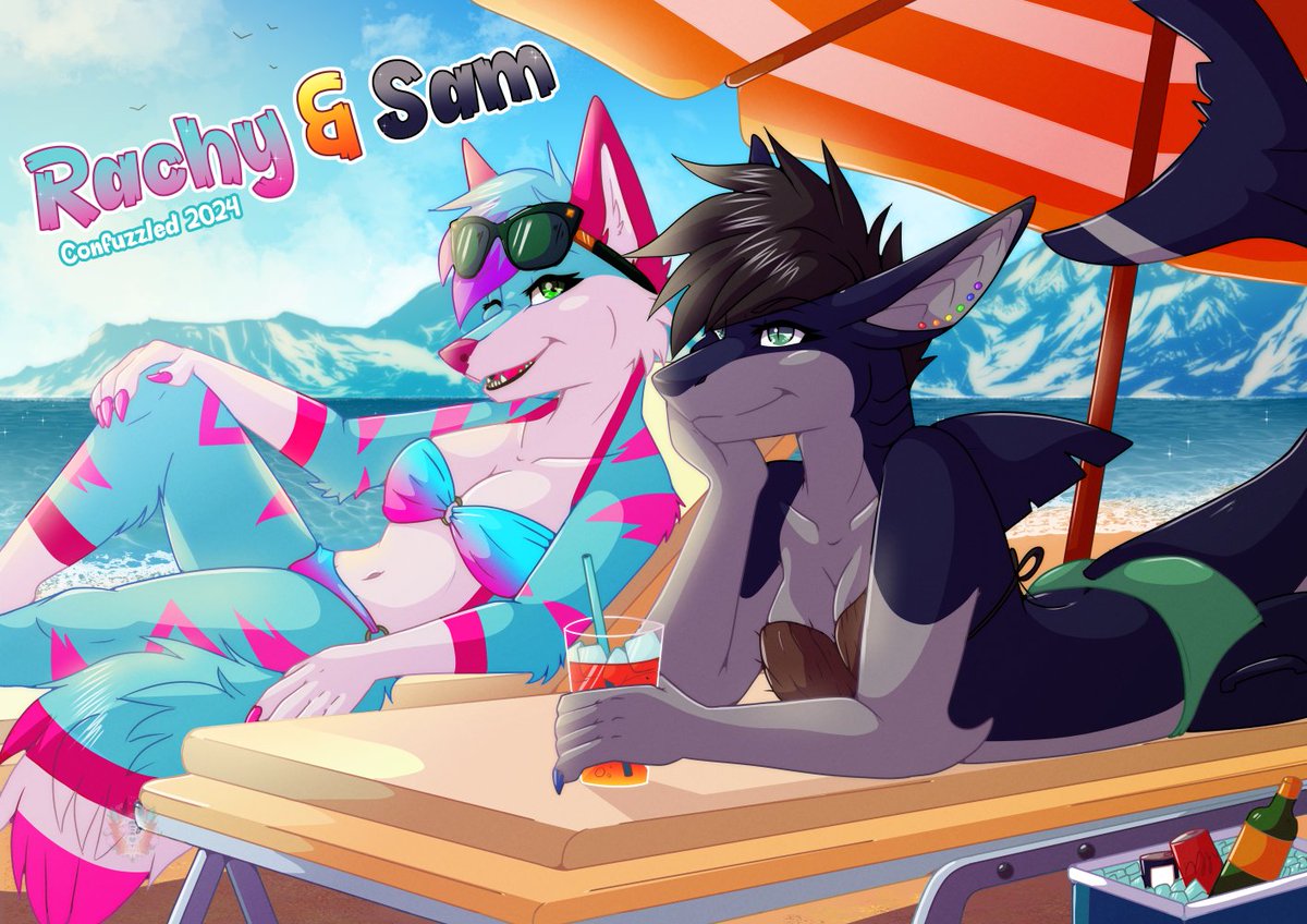 Confuzzled Room Sign completed for <a href="/TCN100/">Rupert Tail</a>, featuring <a href="/RachyMewFox/">rachy</a>!  ☀️🌊