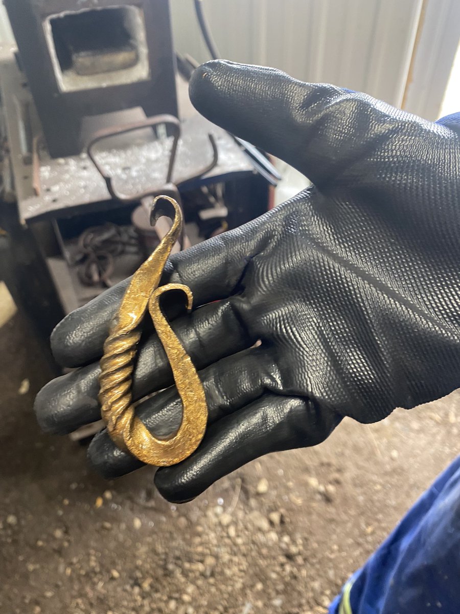 What started as a day of job shadowing with a student from A. R. Scammell ended up to be a great learning experience for both of us. 
We both made our first bottle opener  and K also made a fire poker.