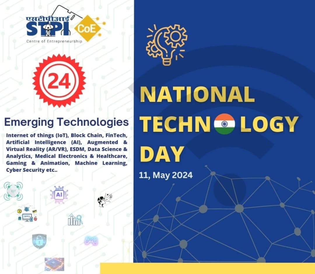 Happy National Technology Day! Emetkcoe aims to undertake a remarkable initiative to encourage, inspire, and motivate the younger generation to take an interest in new-age technology. @stpiindia leads the charge towards a promising technological horizon! #NationalTechnologyDay