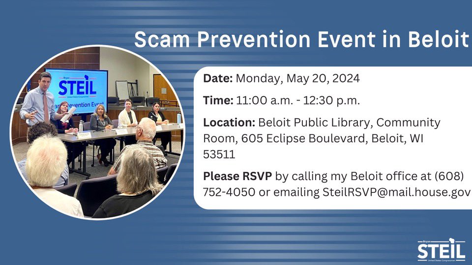YOU'RE INVITED! Join me at my Free Scam Prevention Event on May 20th. At the event, we will be sharing resources to protect you from scams. ⬇️