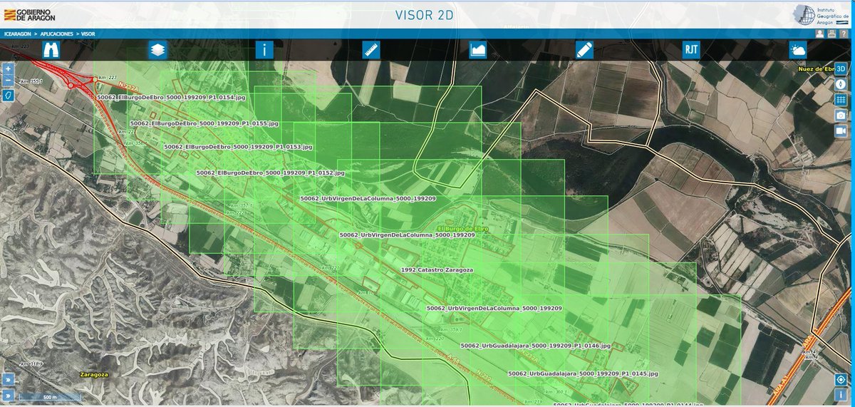 🔉Recordamos En el #Visor2D de #ICEARAGON se ha incorporado la capa de #FototecaDigital para que se puedan consultar las #FotografíasAéreas de los vuelos realizados en #Aragon