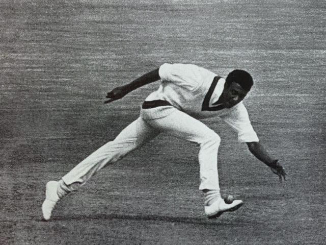 And this is why Big Hubert, prowling the covers, was dubbed 'The Supercat' - by the next frame the ball would have been passing over the stumps