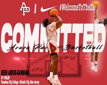 Congratulations to sophomore Wing <a href="/DeenRahmann/">Deen</a> on his commitment to <a href="/APUMBB/">Azusa Pacific Men's Basketball</a>. 

Deen was SCC North 1st Team all-conference and all state honorable mention! Excited for him to continue his academic and athletic career! 

<a href="/PCCAthletics/">PCC Athletics</a> <a href="/sgnlthelgthoops/">John Bynum Jr.</a> <a href="/JUCOadvocate/">JUCOadvocate - Brandon Goble</a> <a href="/Coach_Frazer/">Ryan Frazer</a>