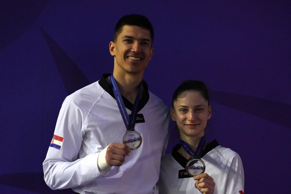Dva zlata za Hrvatsku i na Europskom taekwondo prvenstvu u Beogradu! 🥇🇭🇷 Lena Stojković postala je europska prvakinja u kategoriji -46kg, a Toni Kanaet na vrh Europe popeo se u kategoriji -80kg! Čestitke na ovom sjajnom uspjehu!
