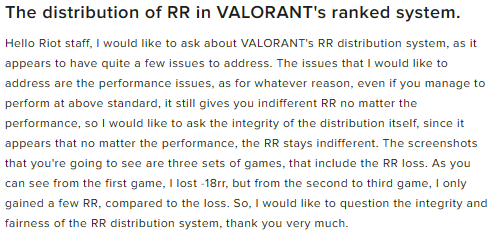Freeze0ut10's tweet photo. @VALORANT Riot, I am just questioning the integrity of the RR distribution system, I am not trying to create drama nor am I trying to instigate anything whatsoever. https://t.co/V8XGqHv9T8