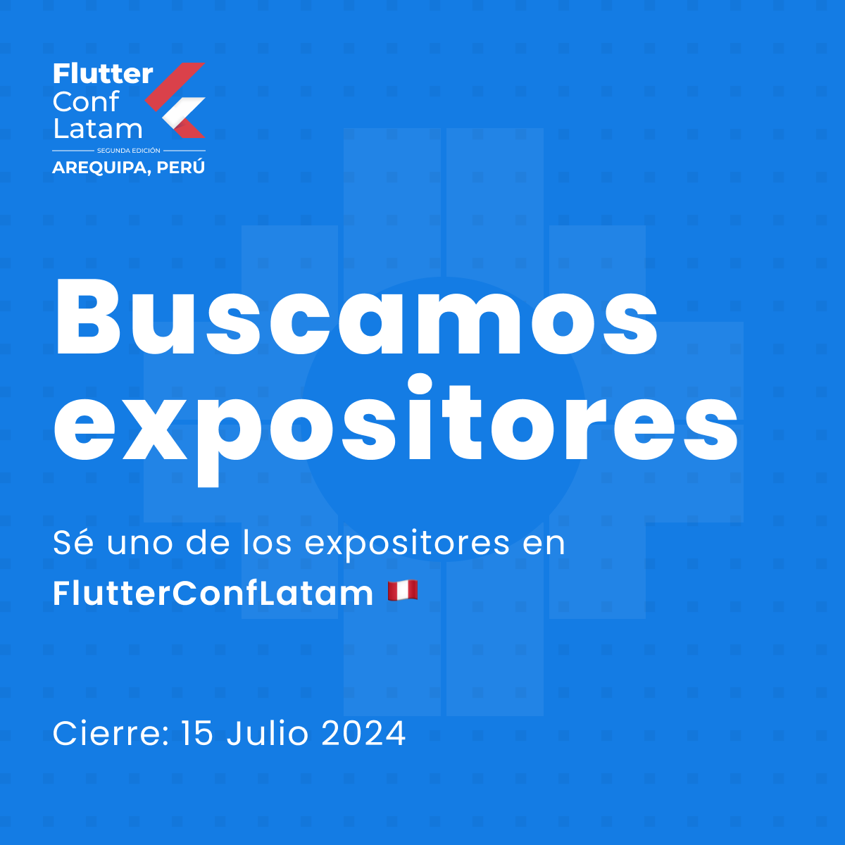 ¡Llamado a ponentes! Comparte tu experiencia en FlutterConf Latam
¿Eres un apasionado de Flutter y Dart? ¿Tienes experiencia en desarrollo de aplicaciones móviles con estas tecnologías? ¡Te invitamos a postularte como ponente en #FlutterConfLatam24!

forms.gle/PtCV2VAGZ5FSod…