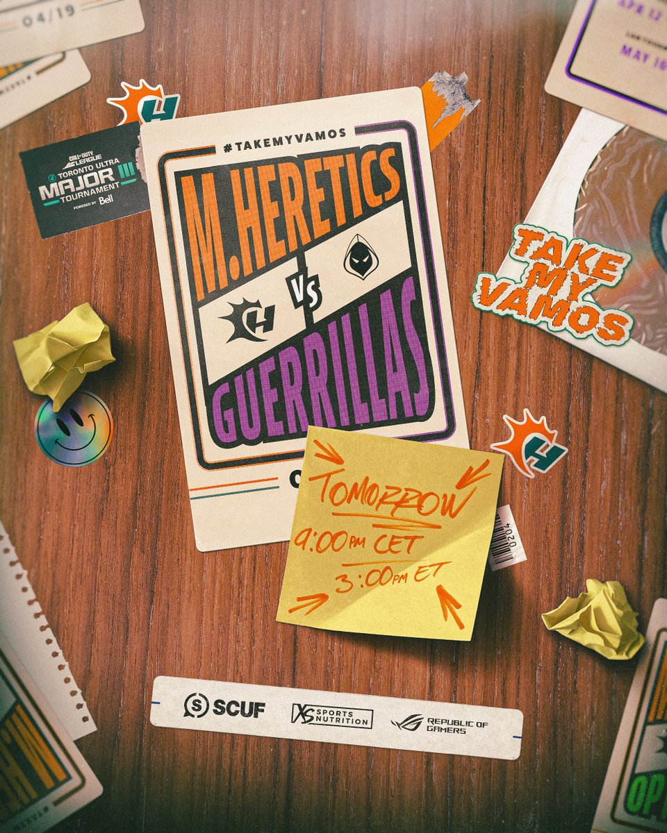 Need the W to lock in winners.

· Heretics vs Guerrillas | 3:00pm ET | 9:00pm CET

#TakeMyVamos
