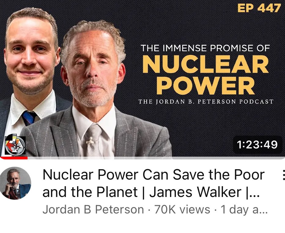 @jordanbpeterson $NNE Thank you for the conversation with Our CEO & Head of Reactor Development James Walker @jordanbpeterson @JBPpod 'Nuclear Power Can Save the Poor and the Planet | James Walker | EP 447' We're humbled & blessed #NuclearEnergy #HALEU #Uranium youtu.be/ONGhezxScmw?si…