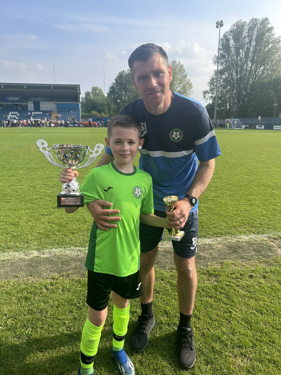 When your dad is your coach he can be your toughest critic but when you score a rocket in the cup final and win 5-2 it all gets forgotten 💚 #cupfinalwinners #scoredaworldie #topbins #proudmum