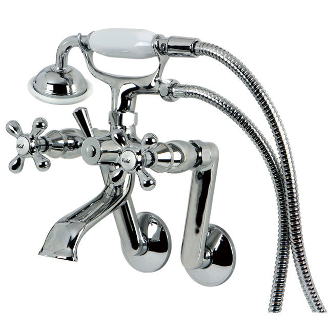 #DailyFaucet: Kingston Brass Vintage Tub Wall Mount Clawfoot Tub Filler with Hand Shower bit.ly/3aVlyXt