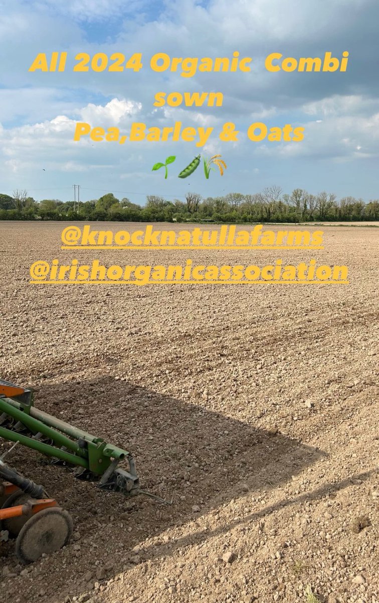 All 2024 Organic Combi crops Pea, Barley &amp; Oats sown <a href="/KnocknatullaF/">Knocknatulla Farms</a> #organic #biodynamic #organic #biodynamic #biodynamicagriculture #irishorganicassociation #irishorganicfarming #demeter