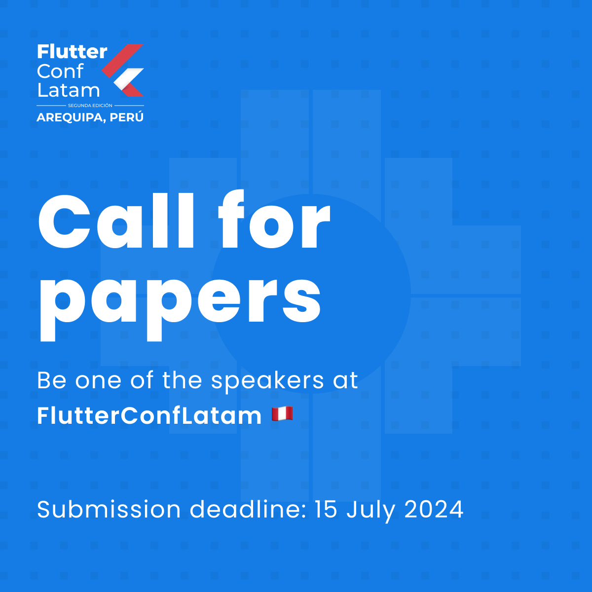 Calling for speakers! Share your experience at FlutterConf Latam.
Are you passionate about Flutter and Dart? Do you have experience developing mobile applications with these technologies? We invite you to apply as a speaker at #FlutterConfLatam24
forms.gle/PtCV2VAGZ5FSod…