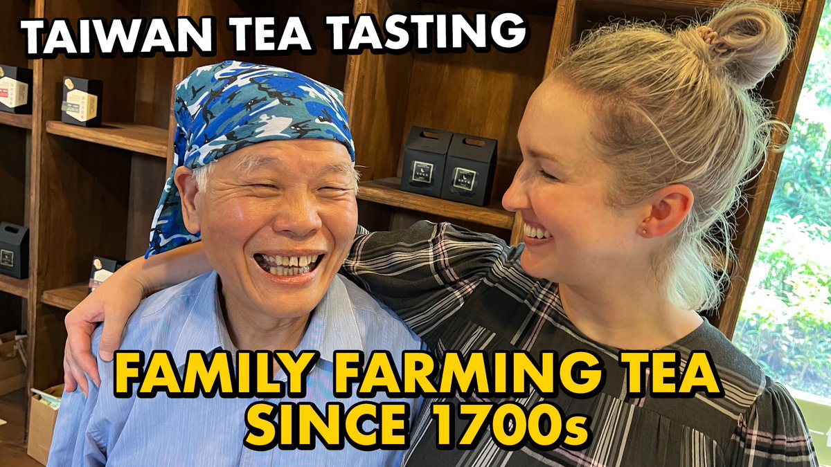 Drinking tea with a seventh generation tea farmer (and <a href="/eileenaldis/">Eileen Aldis</a>) in #Taipei, #Taiwan 🍵 

WATCH: bit.ly/taiwanteatasti…