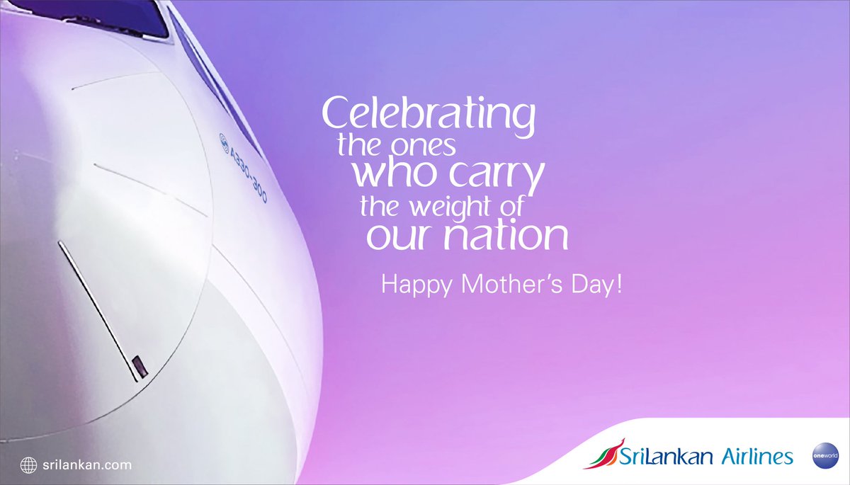 Today, we celebrate the ones who carry the weight of our nation. SriLankan Airlines wishes Happy Mother's Day to all the incredible mothers in our lives. Your strength, love, and dedication inspire us every day. #SriLankanAirlines #Iflysrilankan