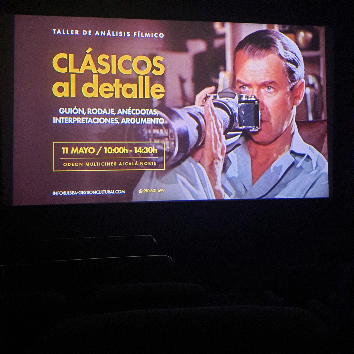 jlpalacios's tweet image. Grupito de intrépidos que nos hemos reunido esta mañana en @OdeonMulticines #AlcaláNorte para revisionar, analizar y disfrutar del clásico de Hitchcock #LaVentanaIndiscreta | Una nueva forma de inmersión en los clásicos