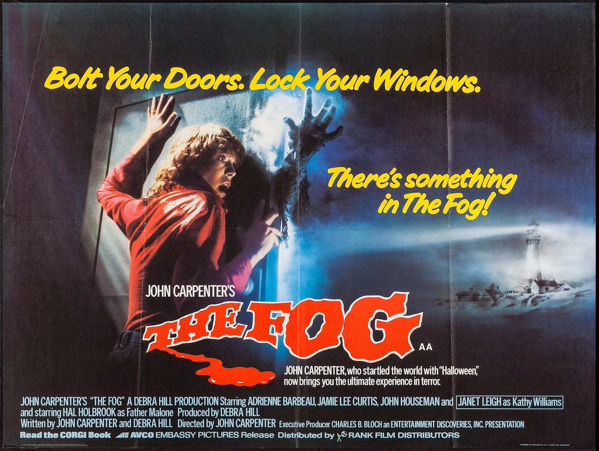 “Bolt your doors. Lock your windows. There’s something in The Fog!”

The Fog is one of my favs, hands down. 

How about you…favorite #JohnCarpenter flick?