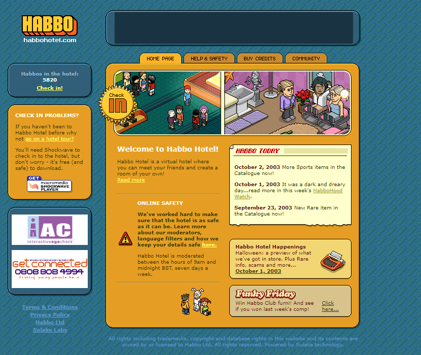 Habbo Hotel website in 2003

#WebDesignHistory