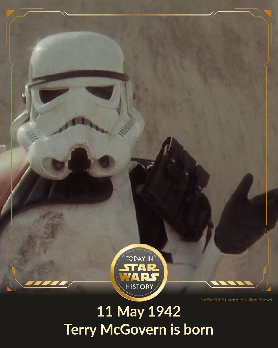 11 May 1942 #TodayinStarWarsHistory 'These aren't the droids we're looking for. Move along...move along' #Stormtrooper #ANewHope #TerryMcGovern
