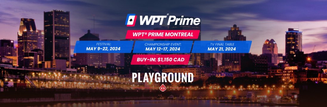 If I’m reading this correctly you can start promoting potential “overlay alerts” before an event even begins?
$1,000,000 guarantee TELEVISED $1,150 @WPTPrime starts tomorrow at 11am. 4 starting flights at the fabulous @PlaygroundPoker Montreal. worldpokertour.com/event/prime-wp… #DontMissIt