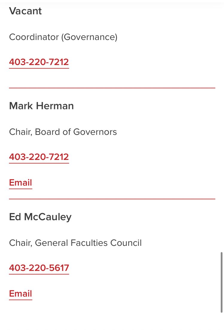 maskedmildew's tweet photo. #Studentifada
Here are the numbers of administration for university of Calgary! And if you're supporting the protests, I'd grab all the emails and phone numbers of admins you can rn.
Next post will be emails and link to the site page https://t.co/I0hE2eEWva