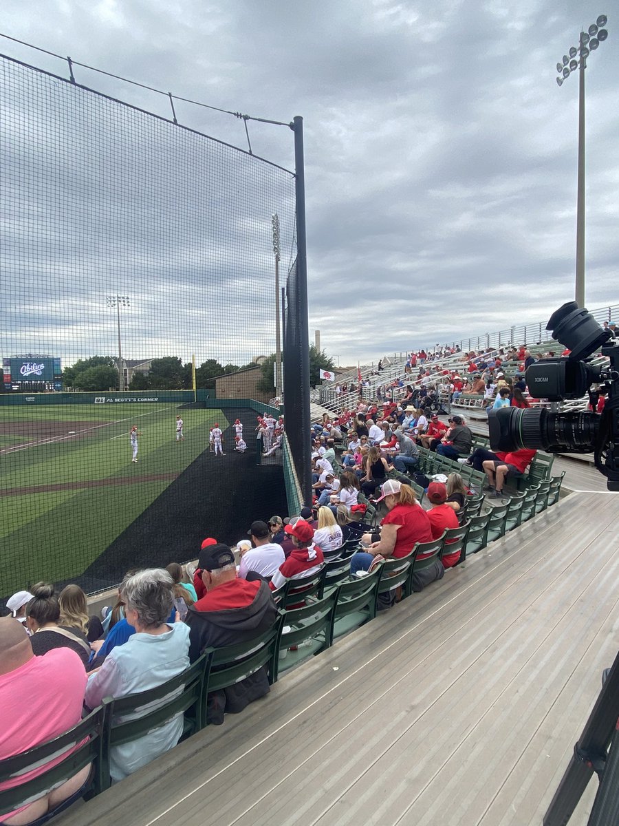 It’s a sea of red over at Crutcher Scott field here at ACU as Jim Ned and Holliday face off in Game 3 with the winner moving on to Round 3 of the Playoffs⚾️ @KTXSSports | @JNSportsNation | @jimnedcisd | @IndianNed