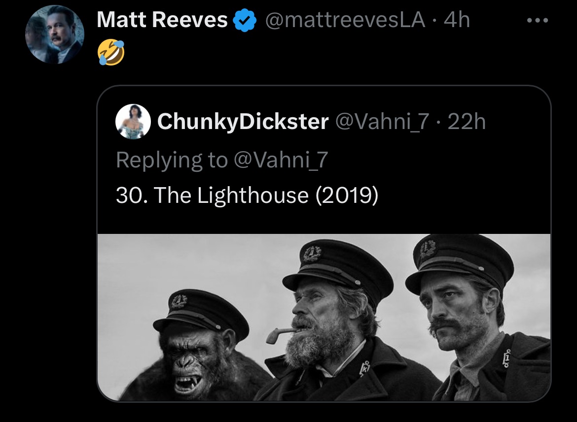 Love Matt Reeves casually weighing in on his favorite ‘Koba should be in every movie’ memes  from his couch on a lazy Saturday