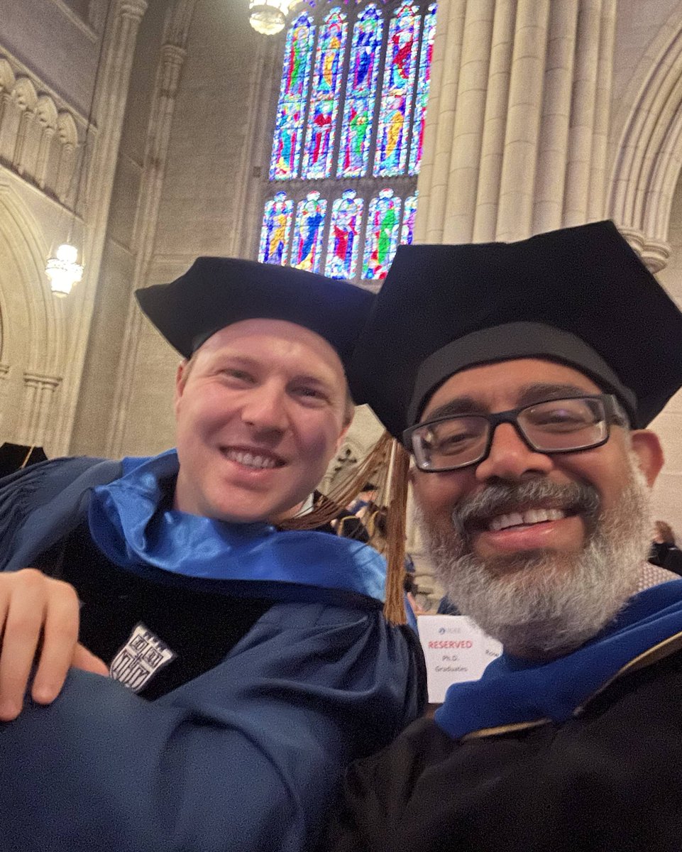 With my recently graduated student, Marcello DeLuca, at the PhD hooding ceremony in gorgeous Duke Chapel. Kudos to all graduates around the world !!!
