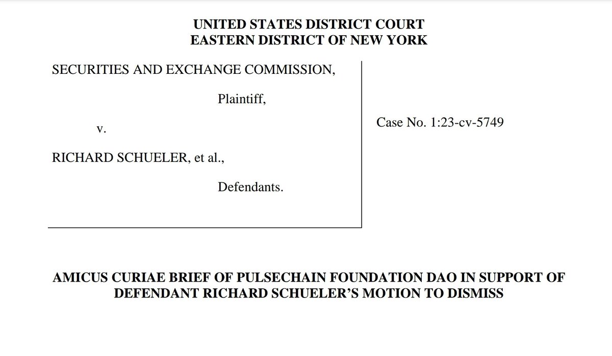 NuclearHerbs's tweet image. #PulseChainConference
#PLS #PLSX #HEX
@PulseChainConf

It still sucks that I won&apos;t be speaking, so I&apos;ll take the time here to mention one of the things I was going to say.

I&apos;m not sure how many of you realize this, but the PulseChain Foundation DAO filed an amicus brief on…
