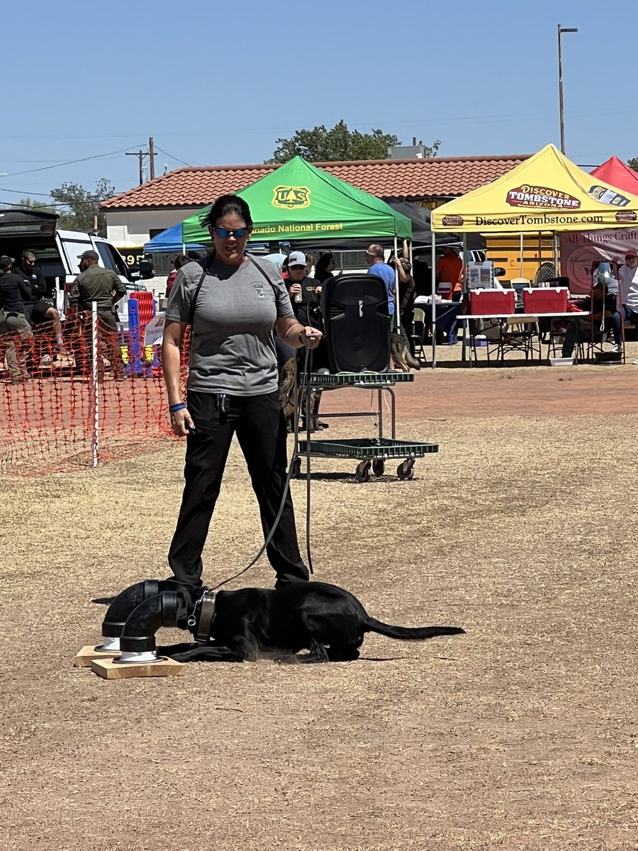 What a great event so far! I’ve been able to get pets and loves, rolled in the dirt, helped raise awareness on working dogs, and raise funds for @Tombstone_TMO K9 program, scholarships for disabled students in science! We have almost reached our goal - the event is still…