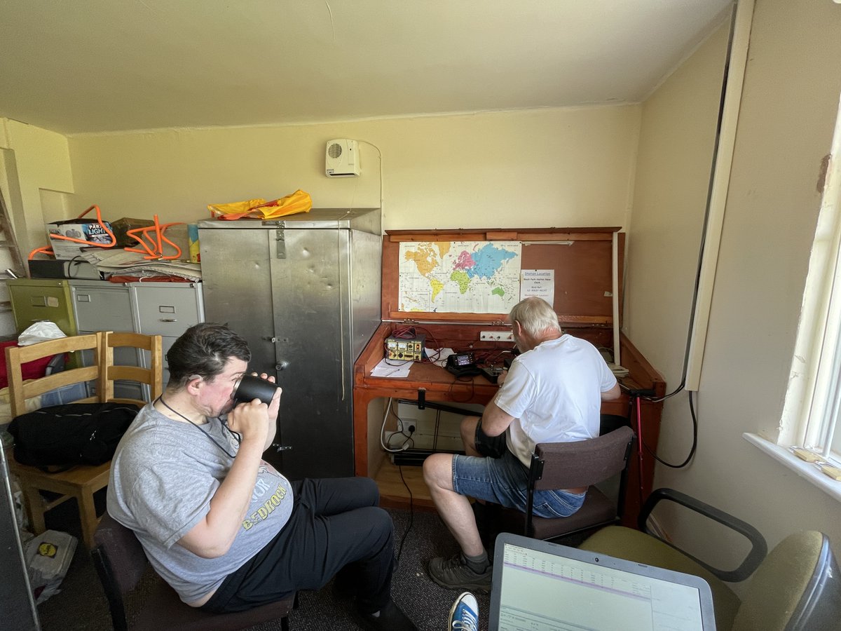 GW4WXM's tweet photo. A few photos from today's #145Alive event

Think everyone went to the beach, we were down on Qs, and it was a bit of a struggle!..Steven and Bill ran the station and Mark logged #hamr #hamradio #amateurradio https://t.co/NUagvq0TfH