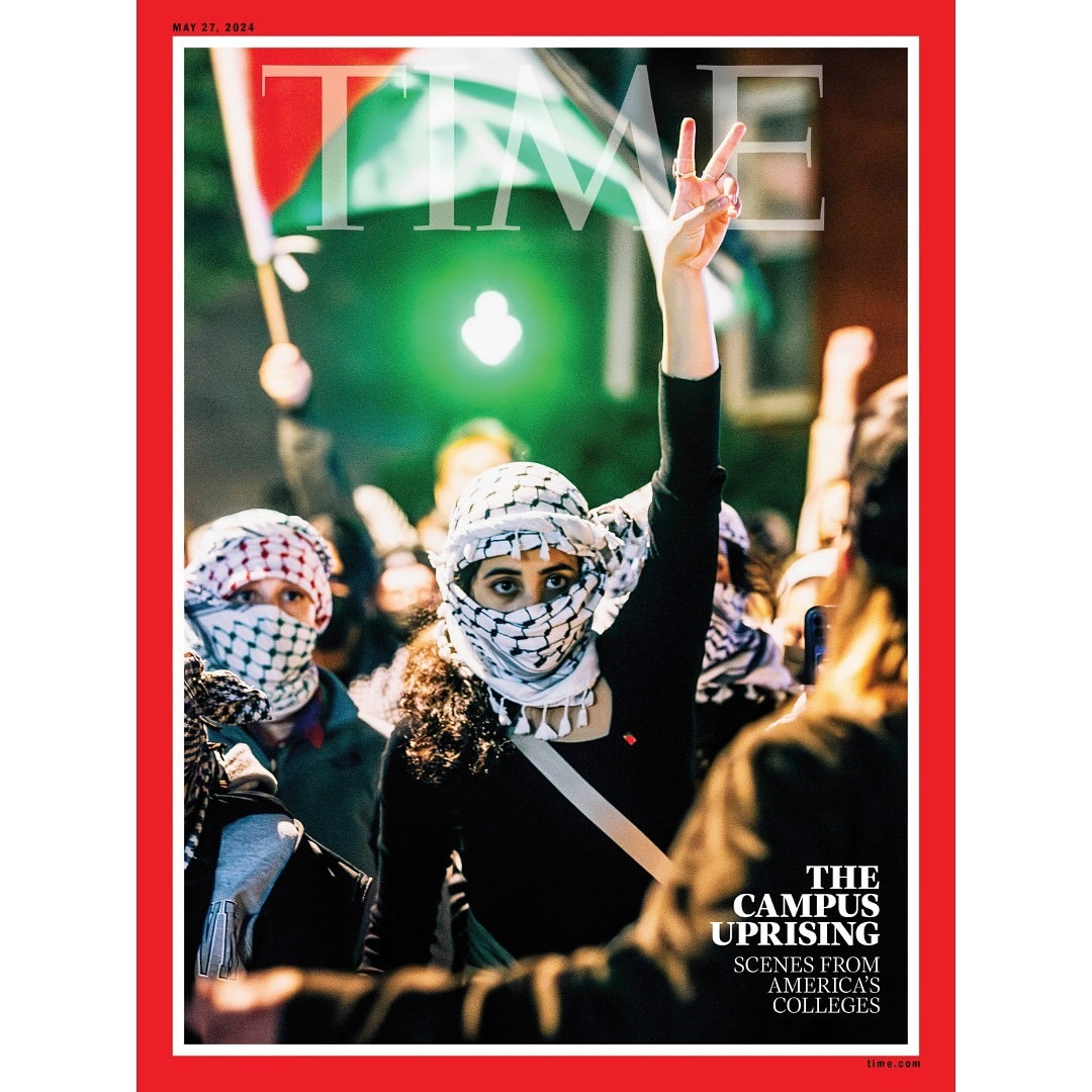 TIME Magazine’s latest cover. 🇵🇸🌸💫 GEORGE WASHINGTON UNIVERSITY STUDENTS ON THE COVER!! Via @TIME #Muslims #ISLAM #Georgia #Palestinian