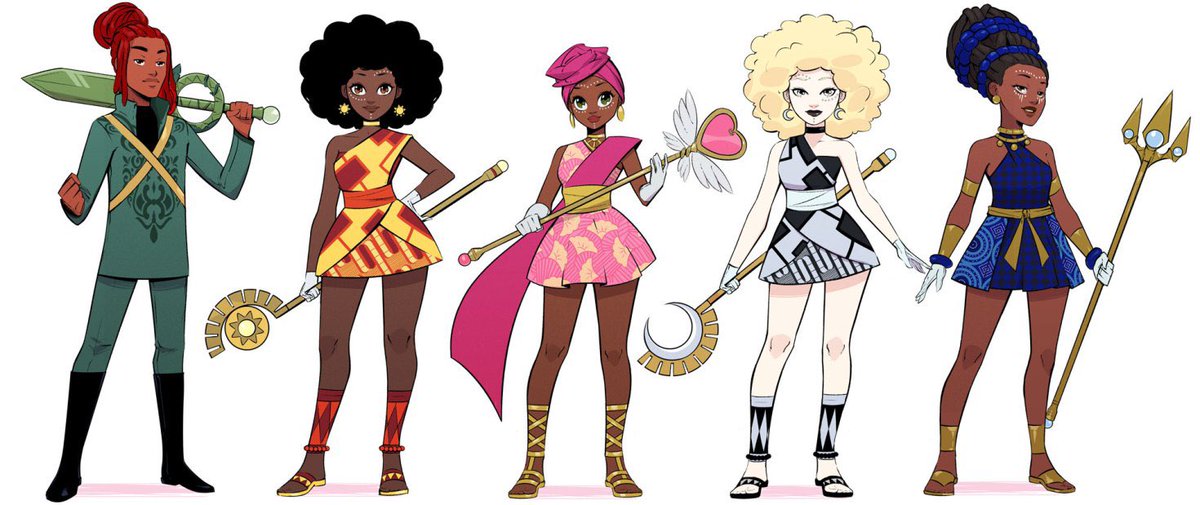 For this Africa Month, let’s shed light on @jacqueaye’s revolutionary manga about Nigerian magical girls (and guy!)🇳🇬 Adorned by Chi tells the story of Adaeze, a college student blessed with Goddess powers. She unites with young warriors to defeat the biggest threat to humanity
