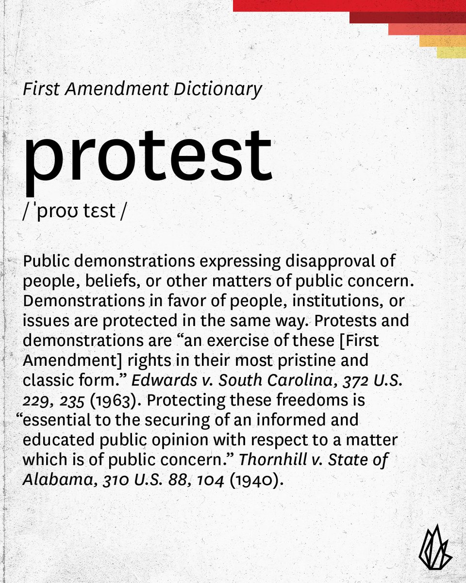 Whether you want to protest in opposition to something or you’d like to demonstrate your support for a person or cause, the First Amendment has you covered. 🔥