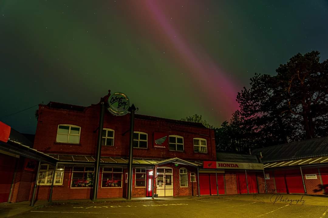 Joseph Maskrey 'Magpeye Photography' (@josephmaskrey2) on Twitter photo Last nights bonkers aroura over a local motorbike business 30 seconds from my front door! 
What a show, she definitely danced like Lionel Richie on the ceiling!
<a href="/Visiting_Conwy/">Visit Conwy</a> <a href="/ConwyCBC/">Conwy Council</a> <a href="/KTM_UK/">KTM UK Official</a> <a href="/Honda_UK/">Honda UK</a> <a href="/Honda/">Honda</a> <a href="/Honda_UK/">Honda UK</a> @Conwy Last nights bonkers aroura over a local motorbike business 30 seconds from my front door! 
What a show, she definitely danced like Lionel Richie on the ceiling!
<a href="/Visiting_Conwy/">Visit Conwy</a> <a href="/ConwyCBC/">Conwy Council</a> <a href="/KTM_UK/">KTM UK Official</a> <a href="/Honda_UK/">Honda UK</a> <a href="/Honda/">Honda</a> <a href="/Honda_UK/">Honda UK</a> @Conwy