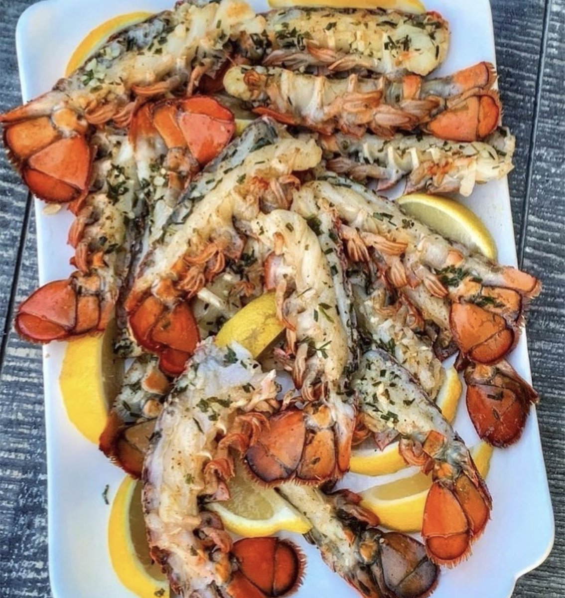 Lobster 🦞 tail in lemon garlic butter 🧈 🧄 🍋 bath….eat or pass?