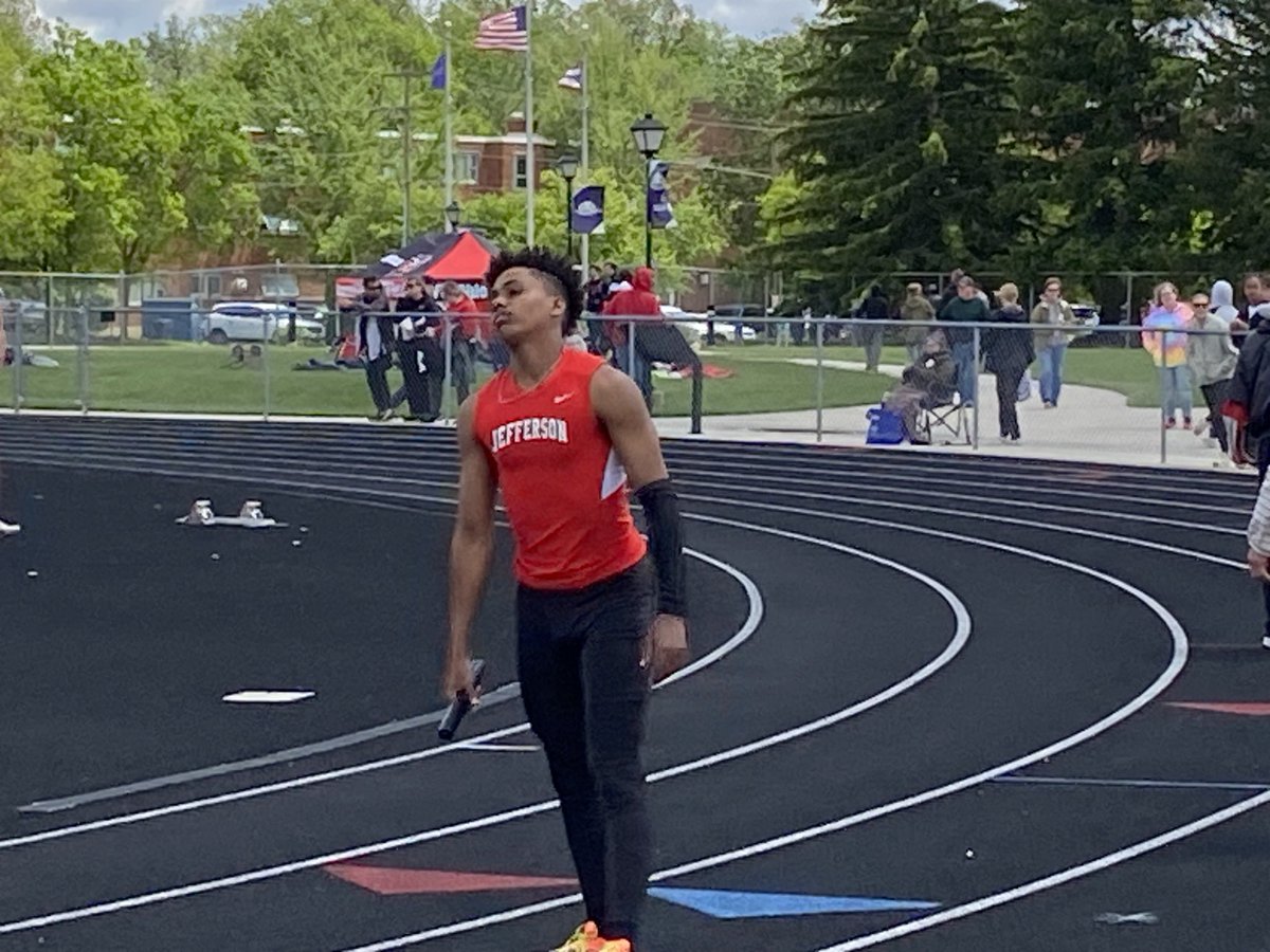 Congratulations to Delphos Jefferson track making a good showing Saturday at the NWC Meet in Bluffton. #JeffCatPride .