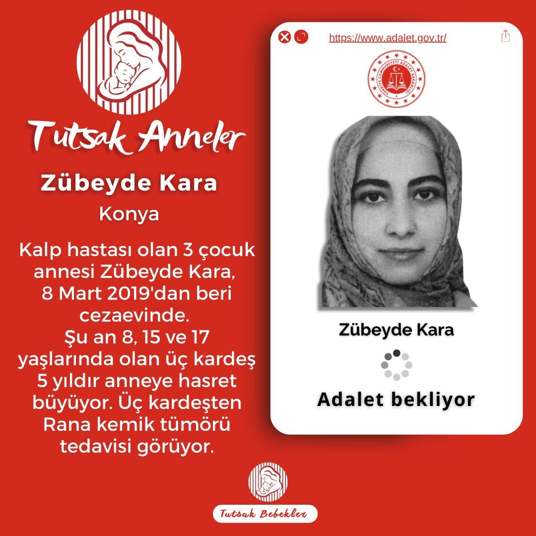 Zübeyde Kara 5 yıldır hapiste Kızı tümör tedavisi görüyor bu zulüm bitmeli. AnnelerGününde AnalarTutsak